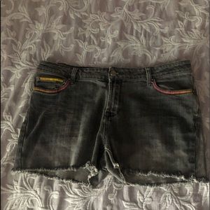 Jean Shorts with hand painted designs